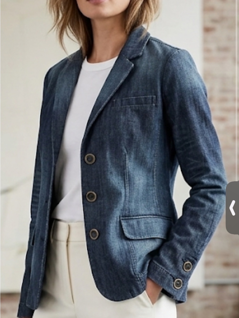 GAP Vintage structured Denim Blazer 100%Cotton  “Like New”